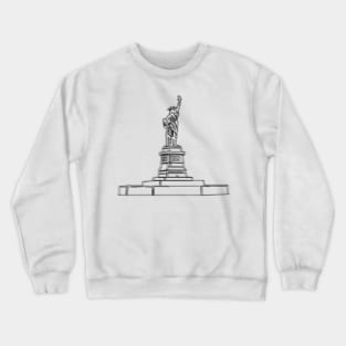 Statue Of Liberty Minimalist Illustration Crewneck Sweatshirt